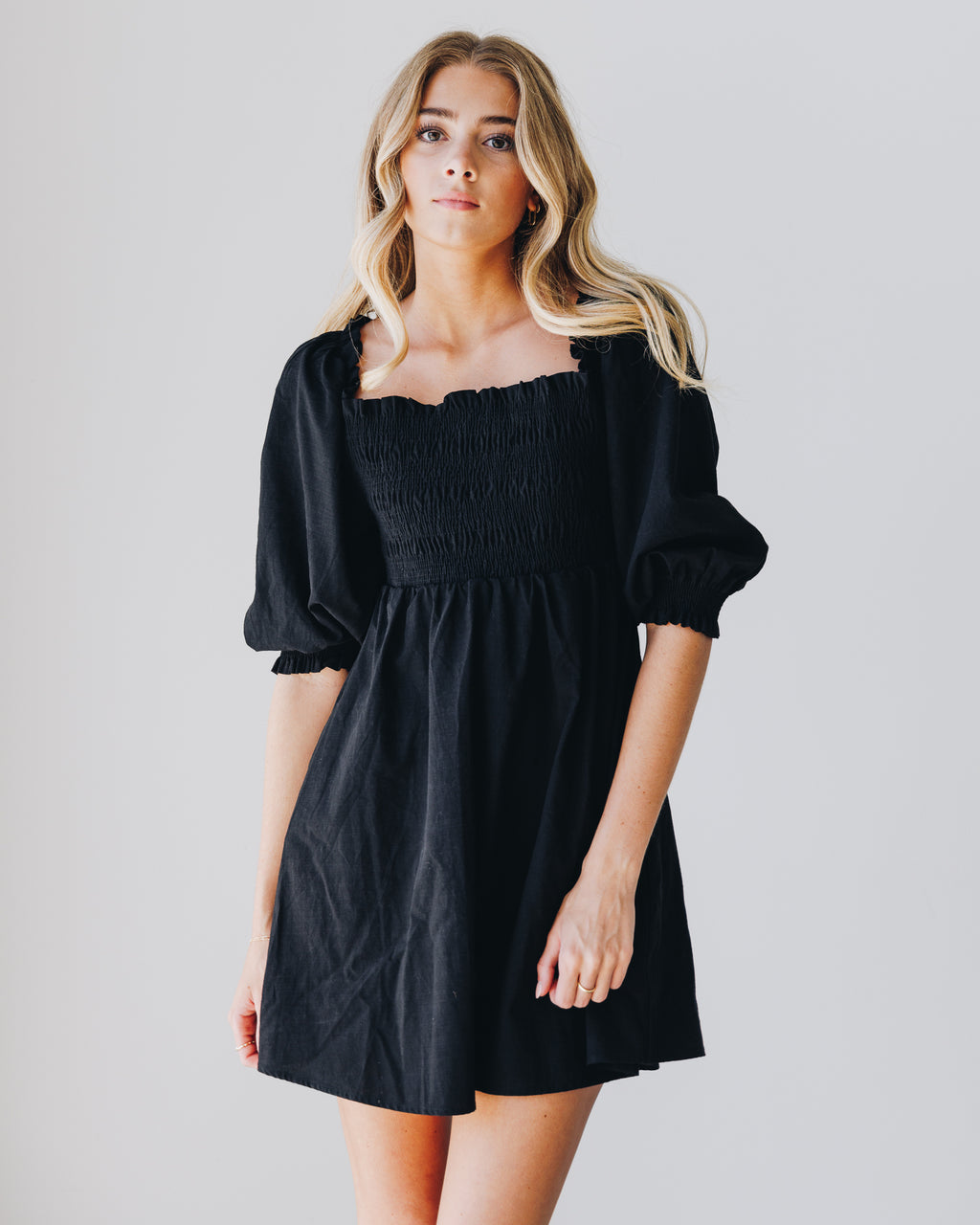 Dixie Smocked Mini Dress City and Stars