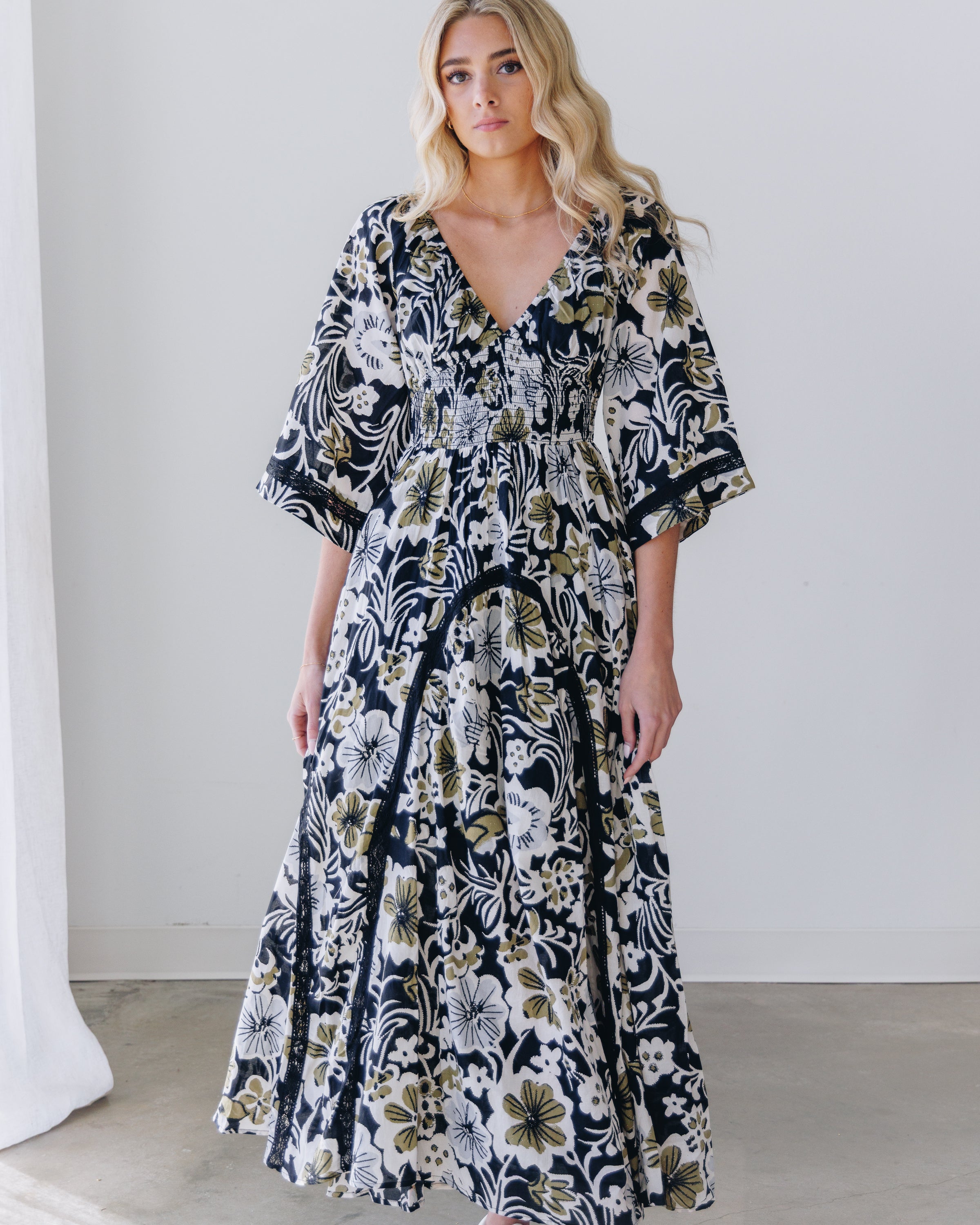 Free People Women's Printed Dixie Maxi Dress - Black Combo