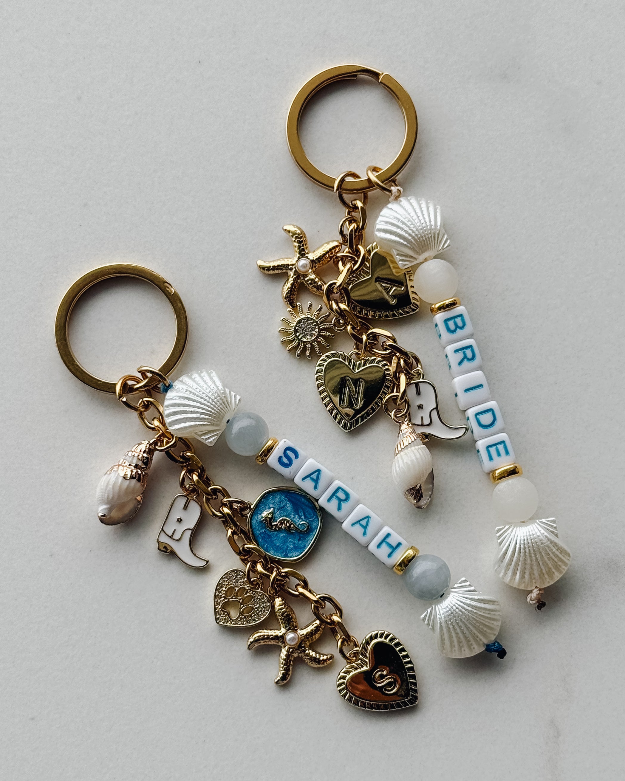 Custom Charm Keychain – City and Stars