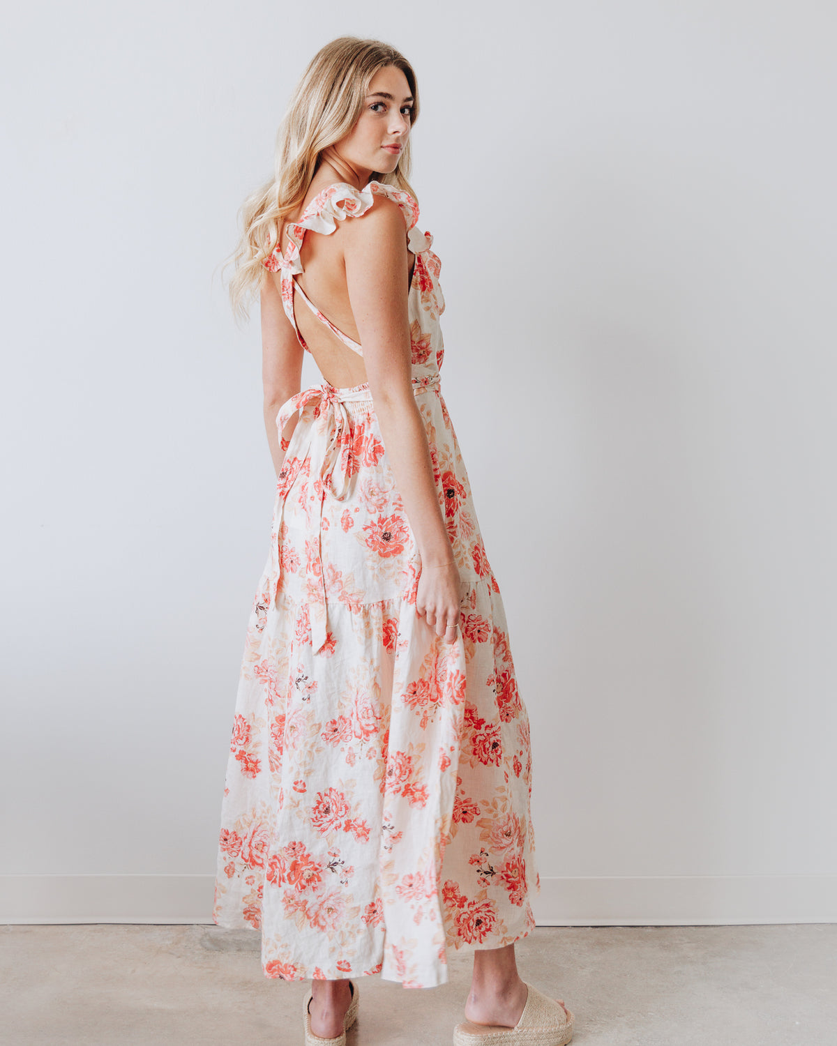 Florence Ruffle Sleeve Maxi Dress