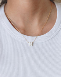 Mother of Pearl Initial Necklace