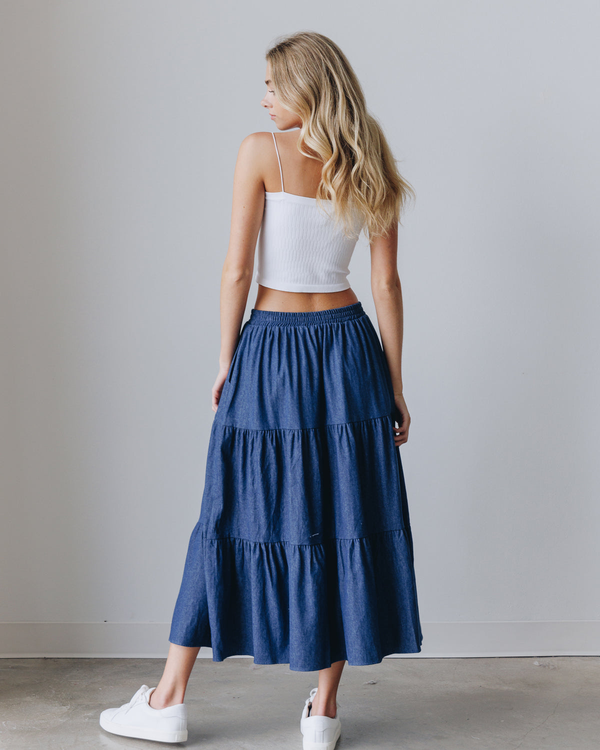 Austin Denim Midi Skirt