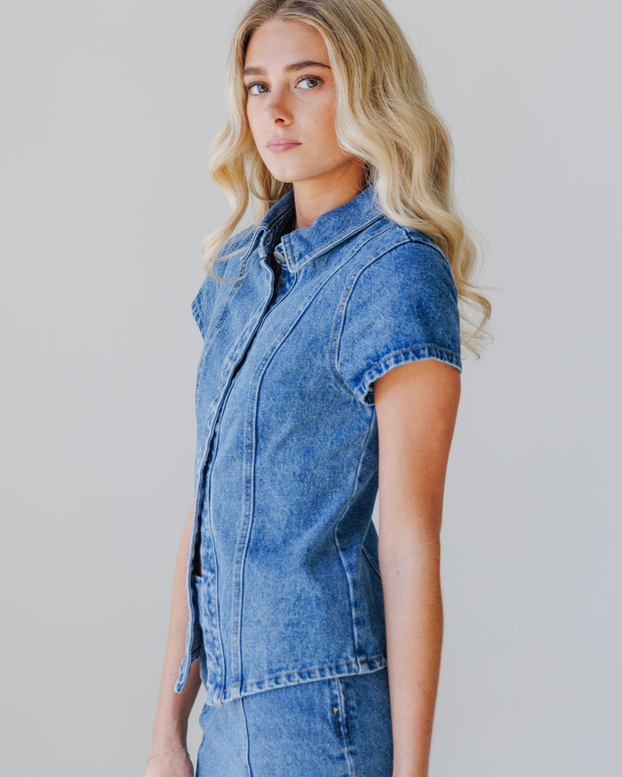 Carly Denim Top