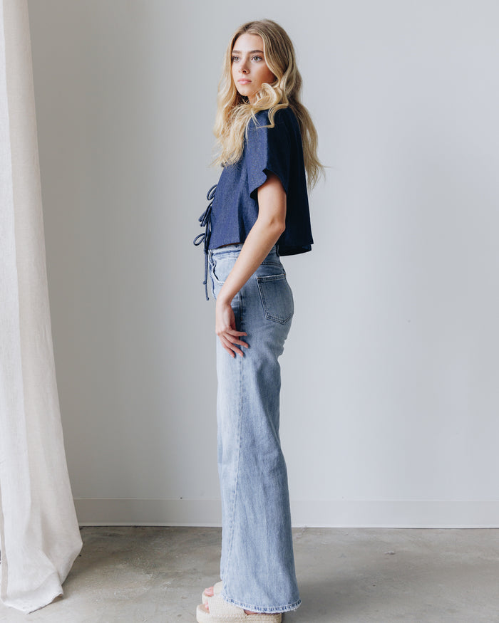 Portland Denim Tie Top