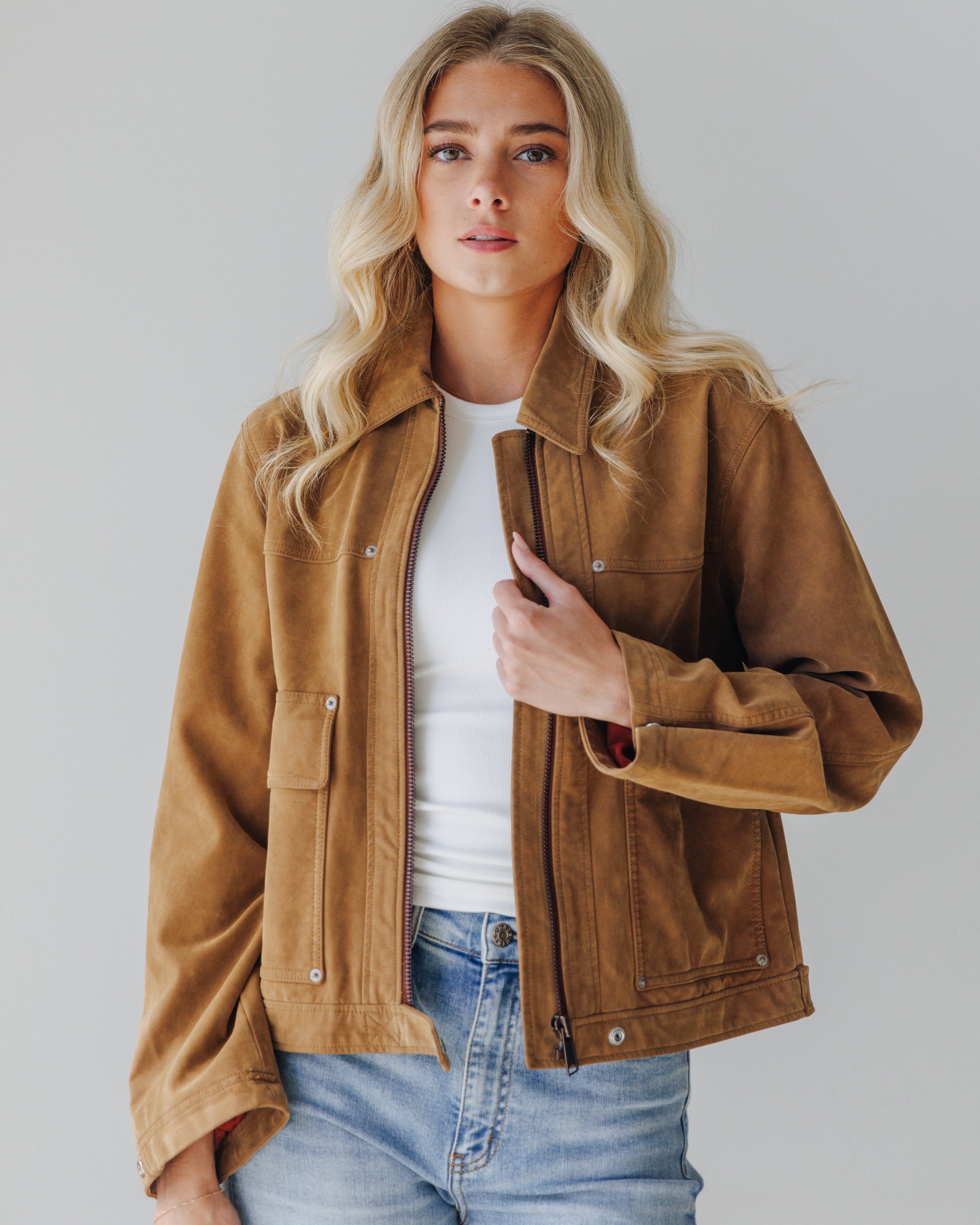 FREE PEOPLE Blair Vegan Suede Jacket | City and Stars