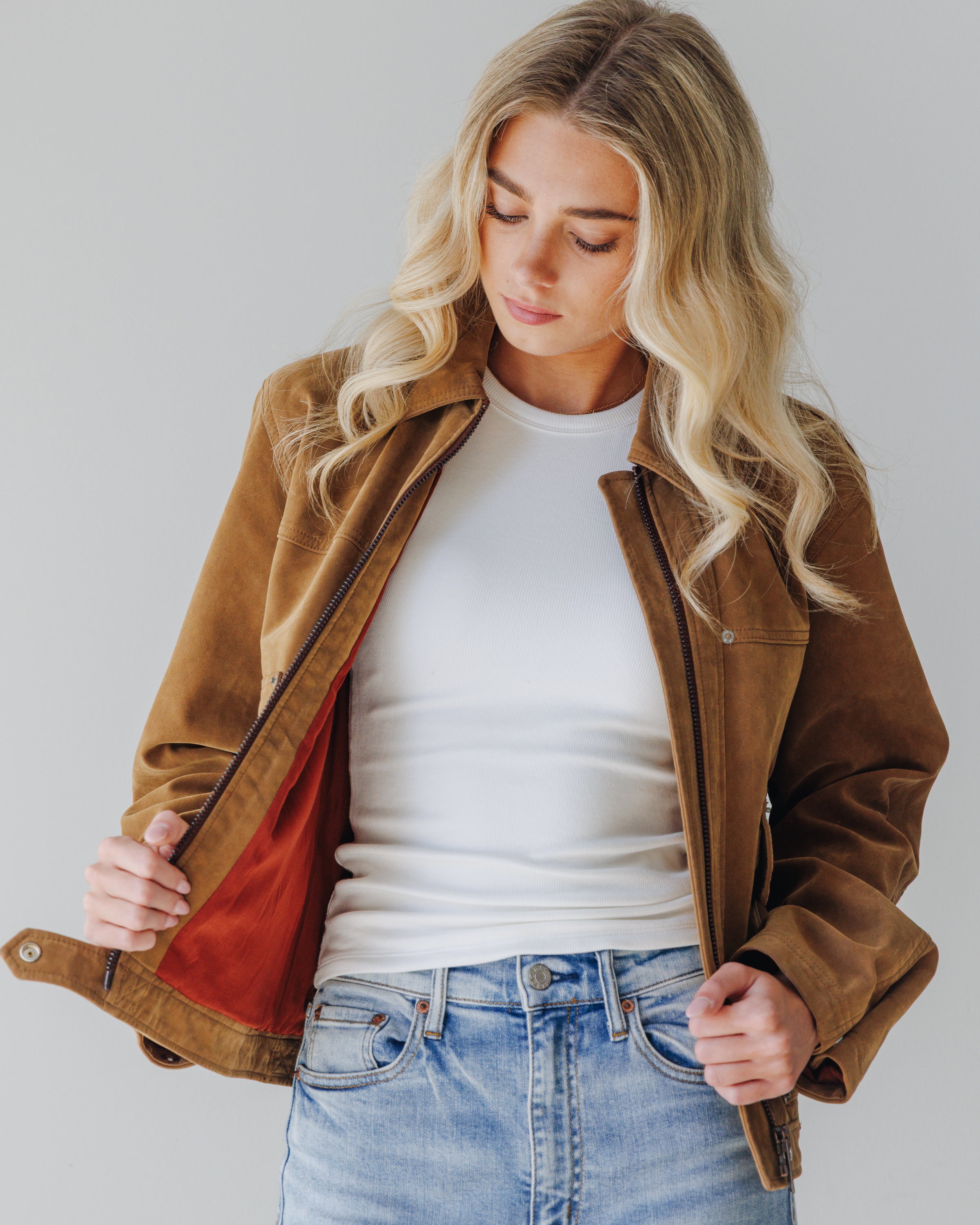 FREE PEOPLE Blair Vegan Suede Jacket | City and Stars