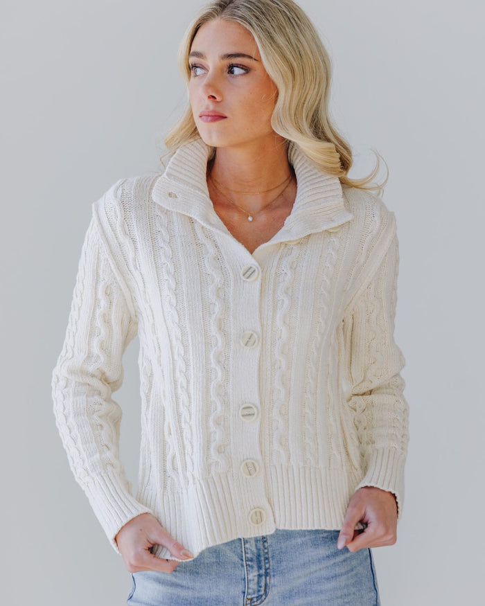Cable Collar Cardi