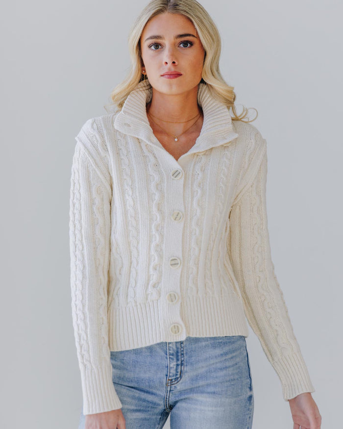 Cable Collar Cardi