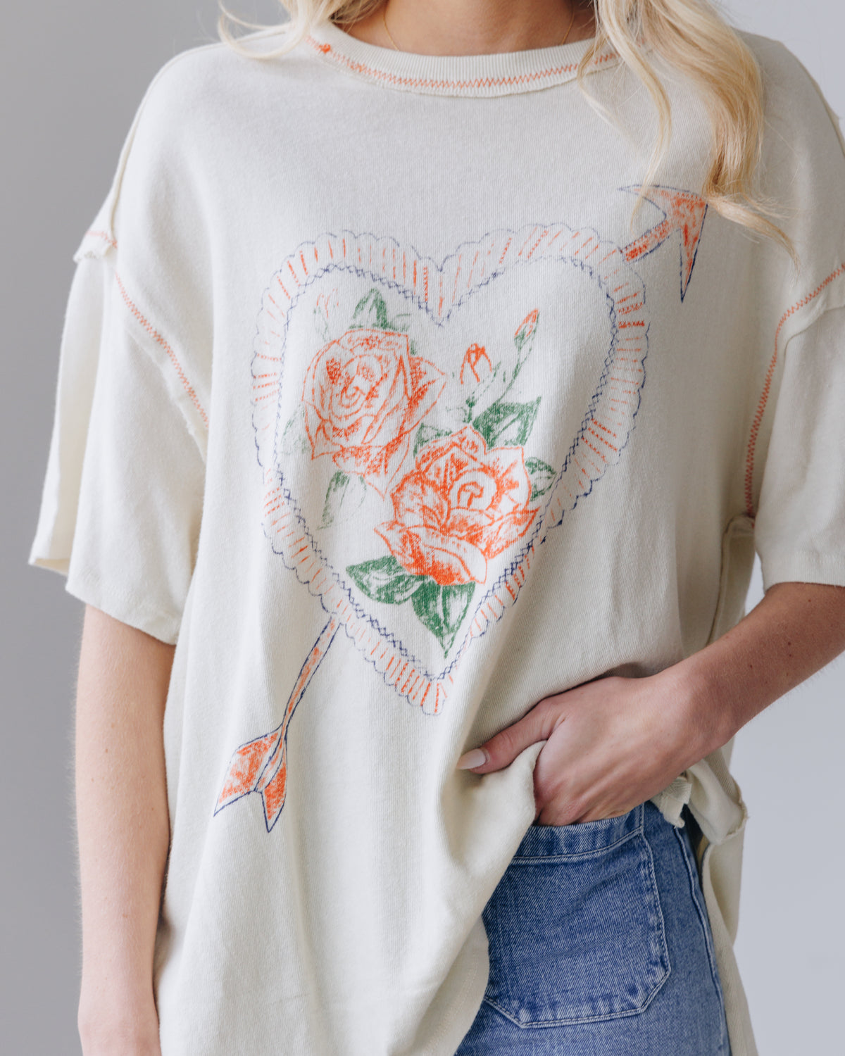 Love Rose Tee | Ivory Love Rose Tee | Ivory
