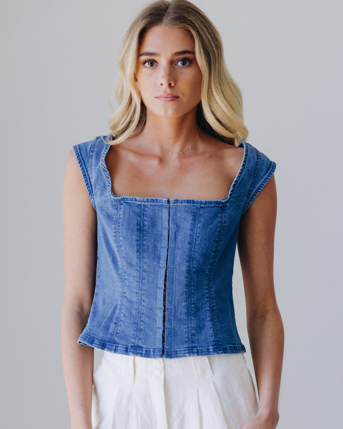 Marilyn Denim Corset