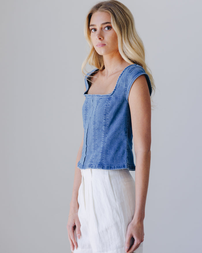 Marilyn Denim Corset