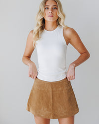 Paradise Found Suede Skort