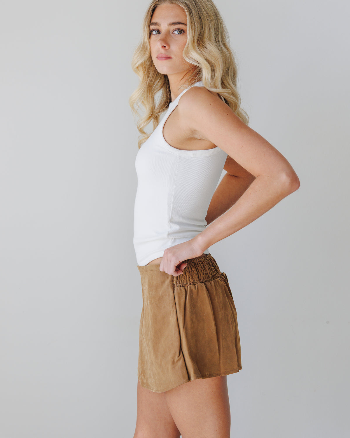 Paradise Found Suede Skort