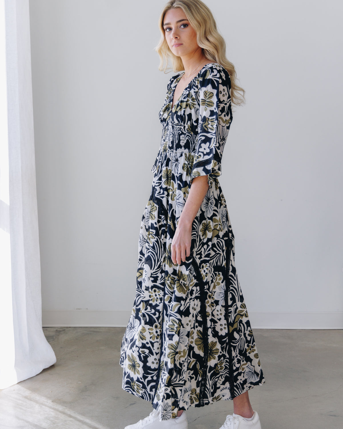 Free People Women's Printed Dixie Maxi Dress - Black Combo Free People Women's Printed Dixie Maxi Dress - Black Combo