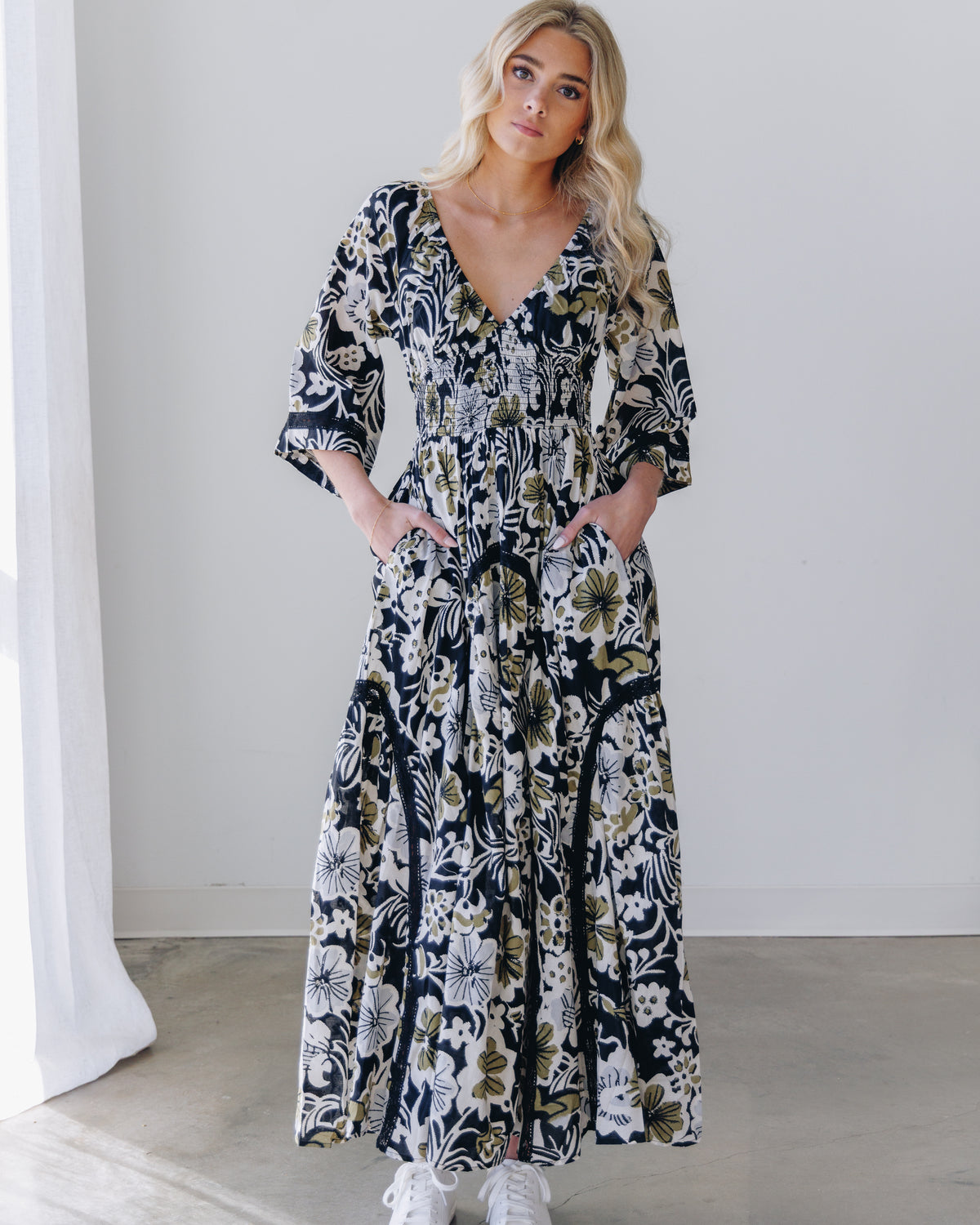 Free People Women's Printed Dixie Maxi Dress - Black Combo Free People Women's Printed Dixie Maxi Dress - Black Combo