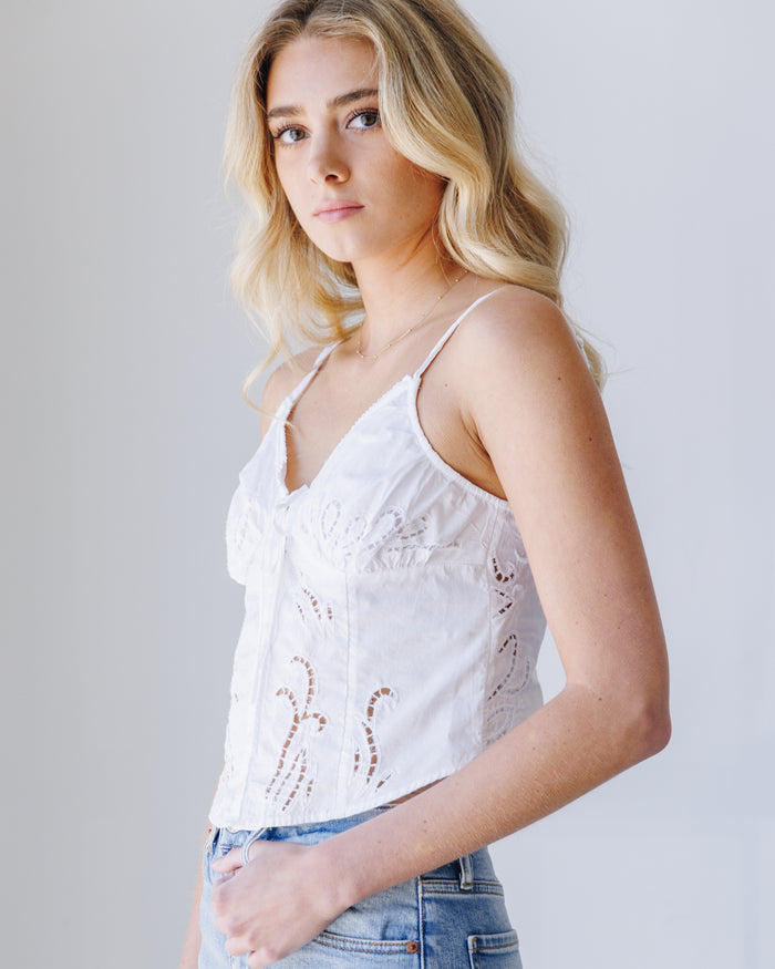 Sweet Sammi Eyelet Top