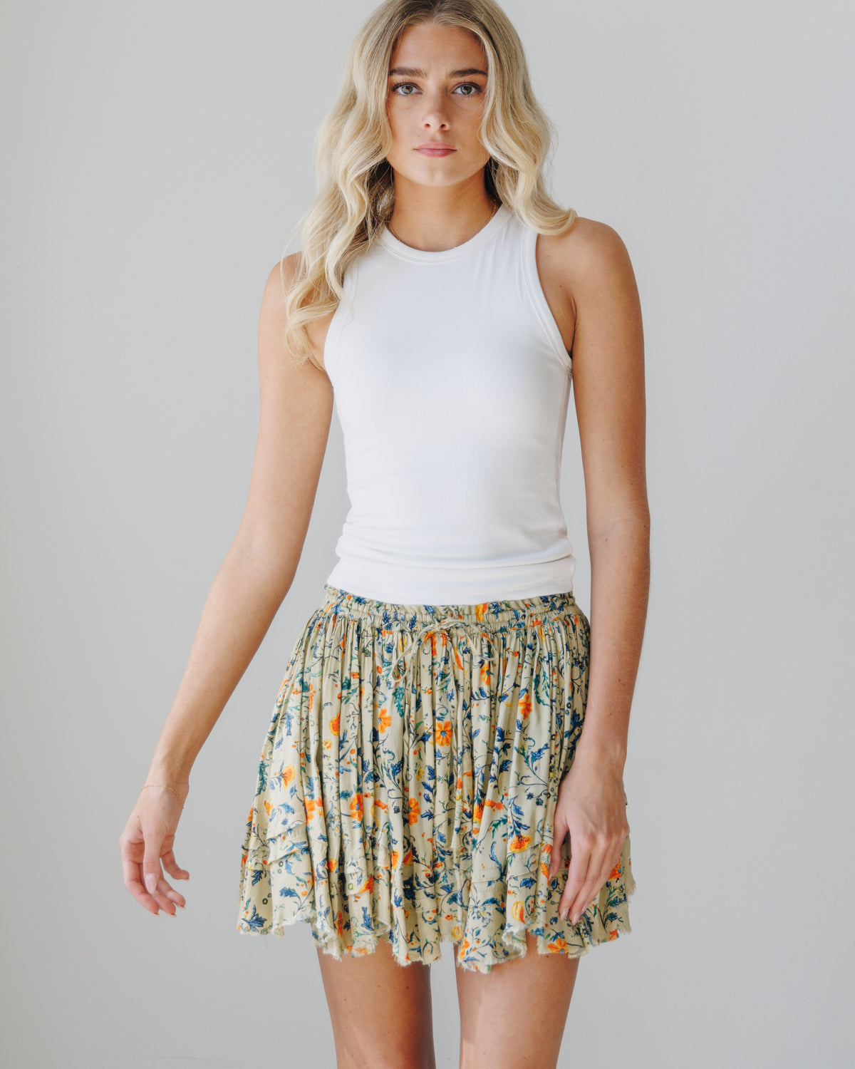 Third Charm Printed Mini Skirt