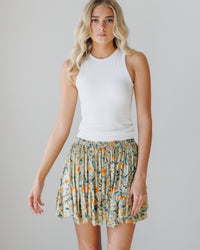 Third Charm Printed Mini Skirt