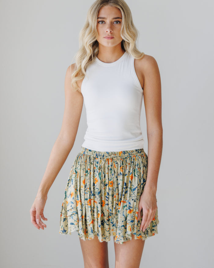 Third Charm Printed Mini Skirt