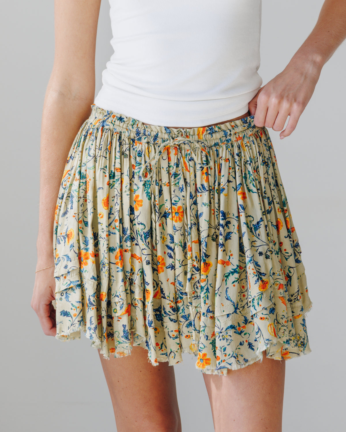 Third Charm Printed Mini Skirt