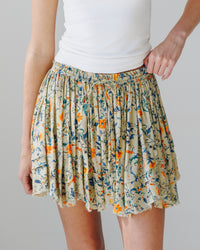 Third Charm Printed Mini Skirt