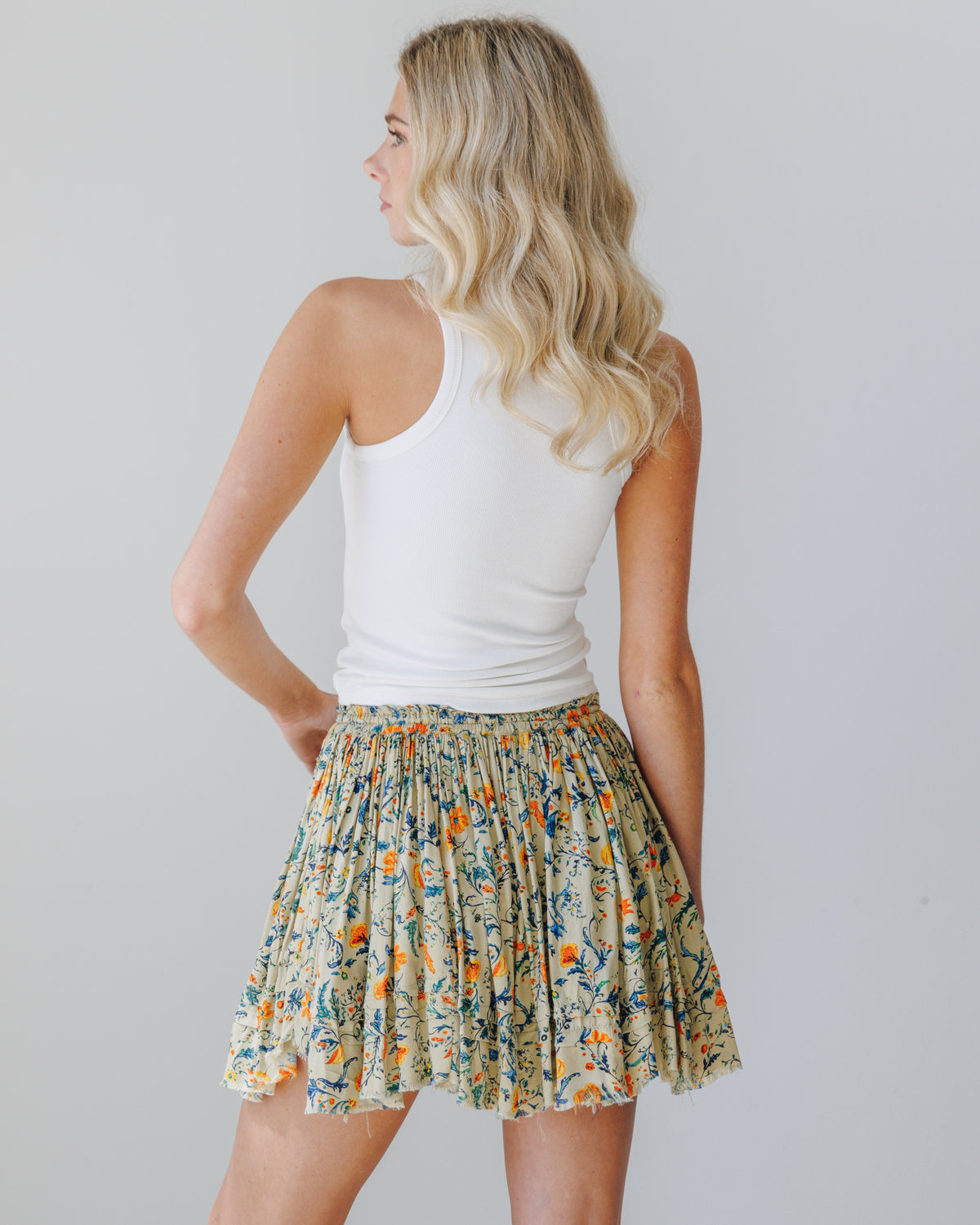 Third Charm Printed Mini Skirt