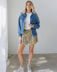 Third Charm Printed Mini Skirt
