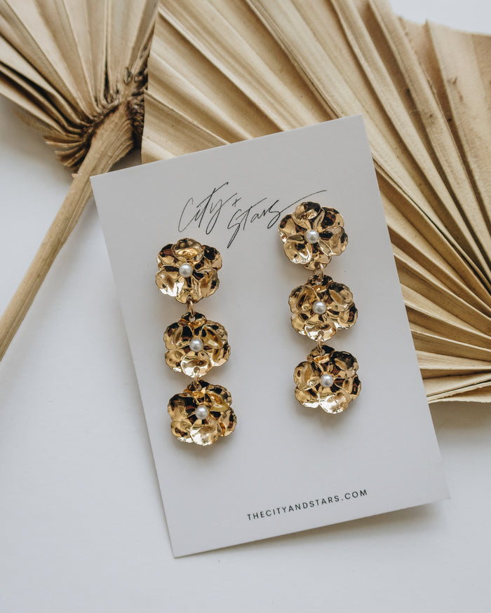 Chloe Flower Drop Earring