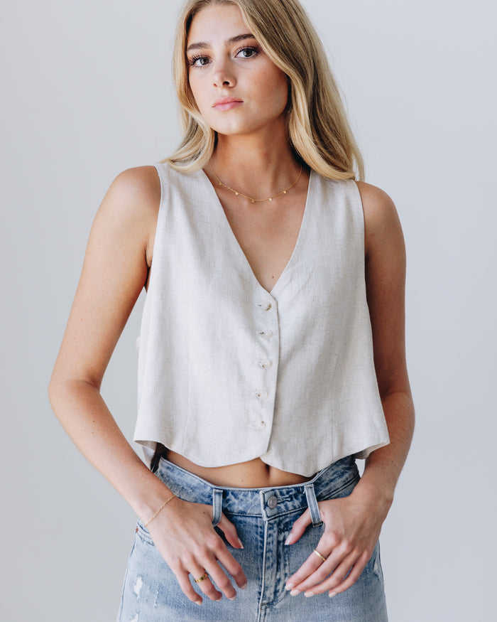 Venice Linen Vest