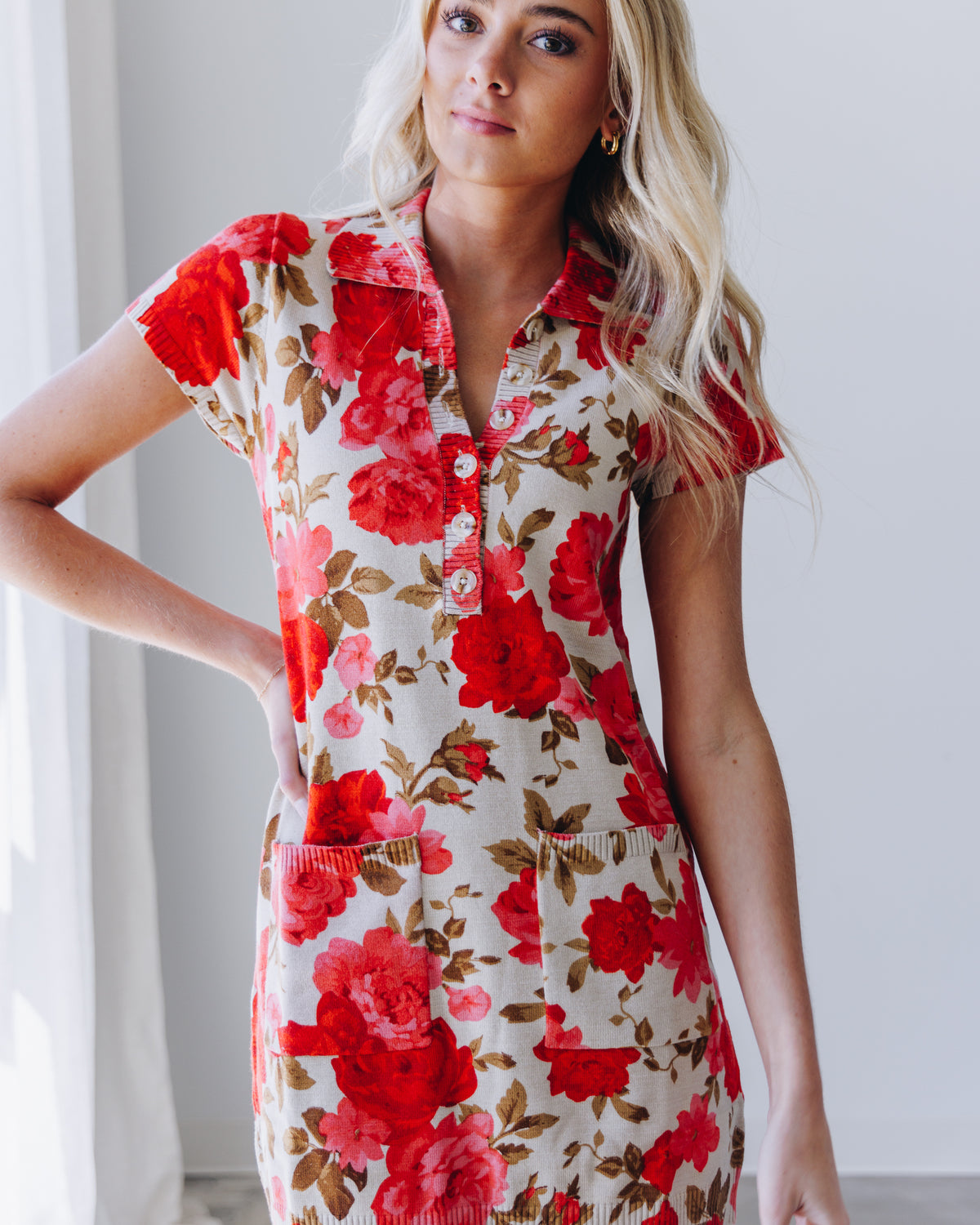 SHOW ME YOUR MUMU Dexter Button Sweater Dress | City and Stars S SHOW ME YOUR MUMU Dexter Button Sweater Dress | City and Stars S