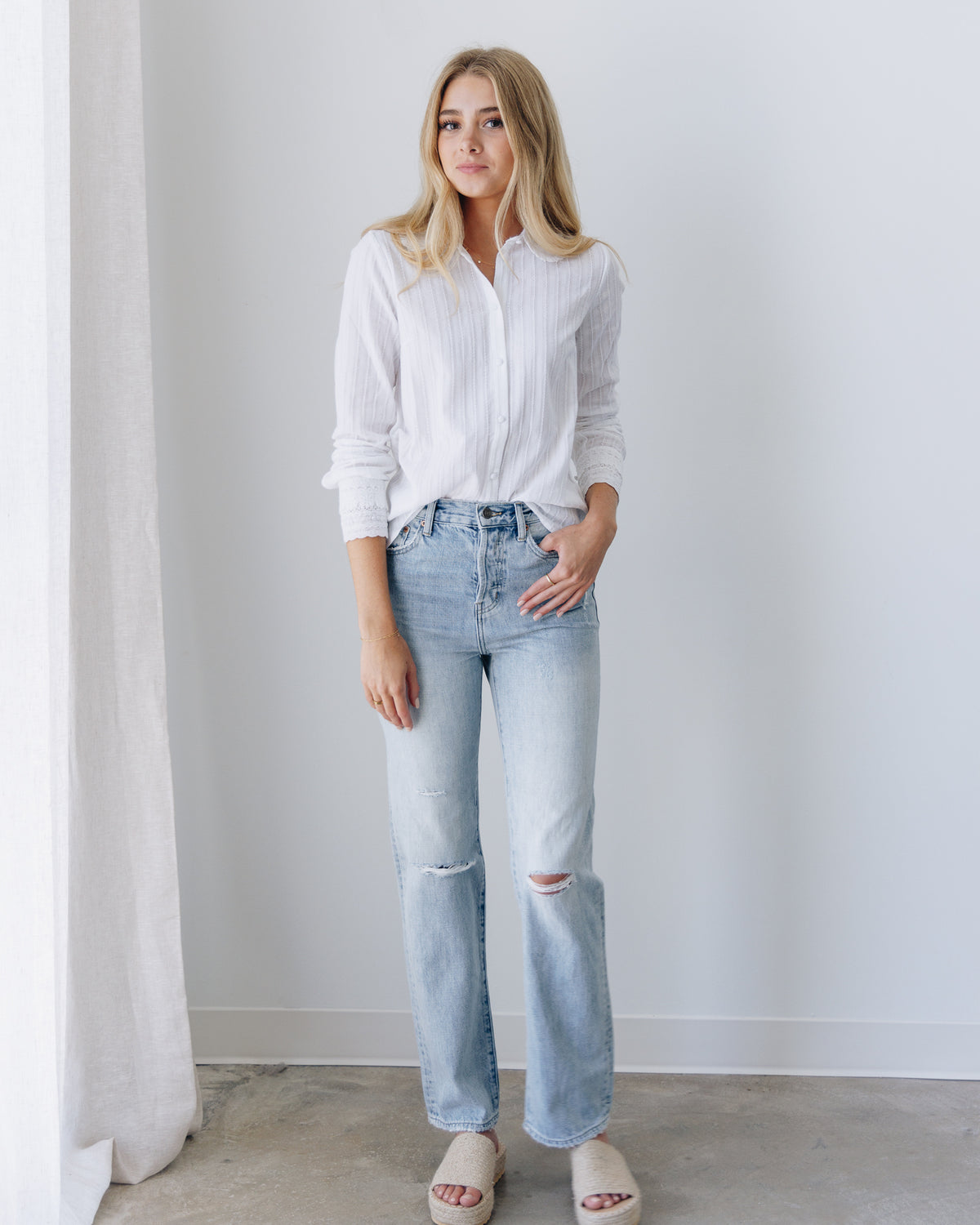 Costa Button Top