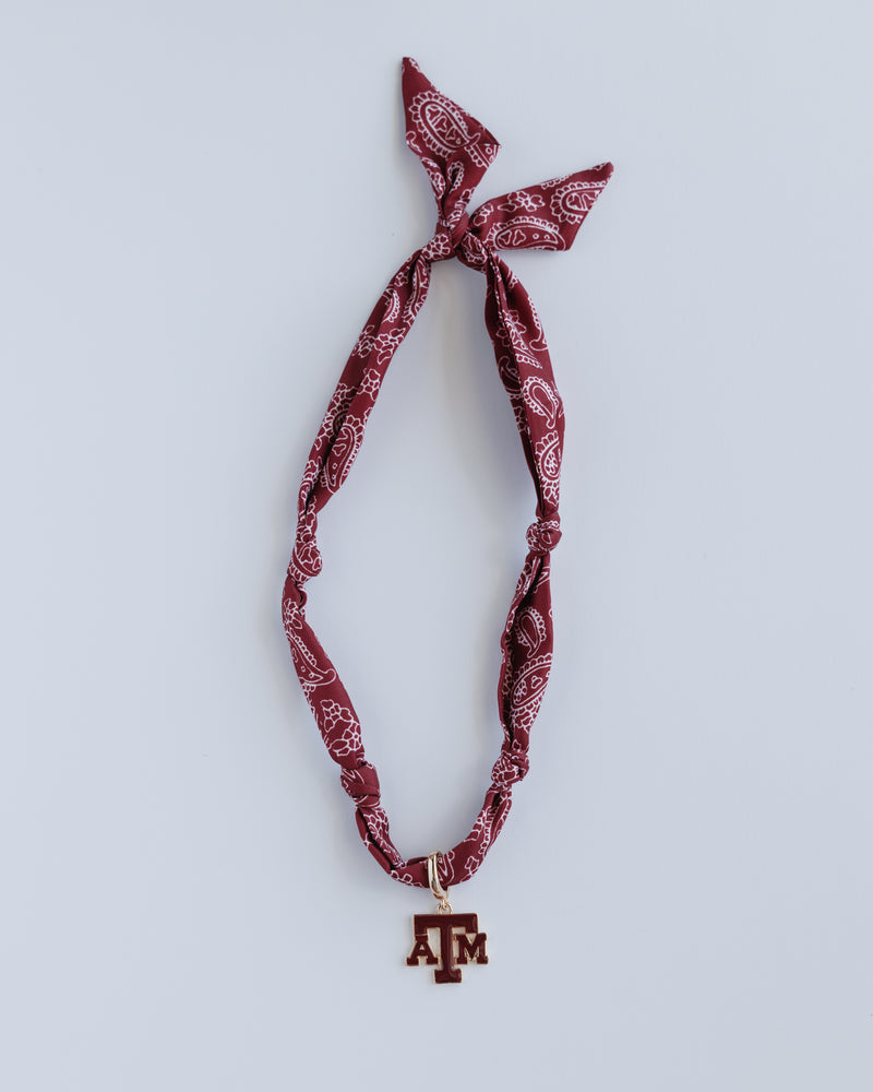 Texas A&M Bandana Scarf Necklace