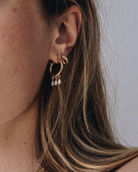 Laguna Pearl Hoop Earrings