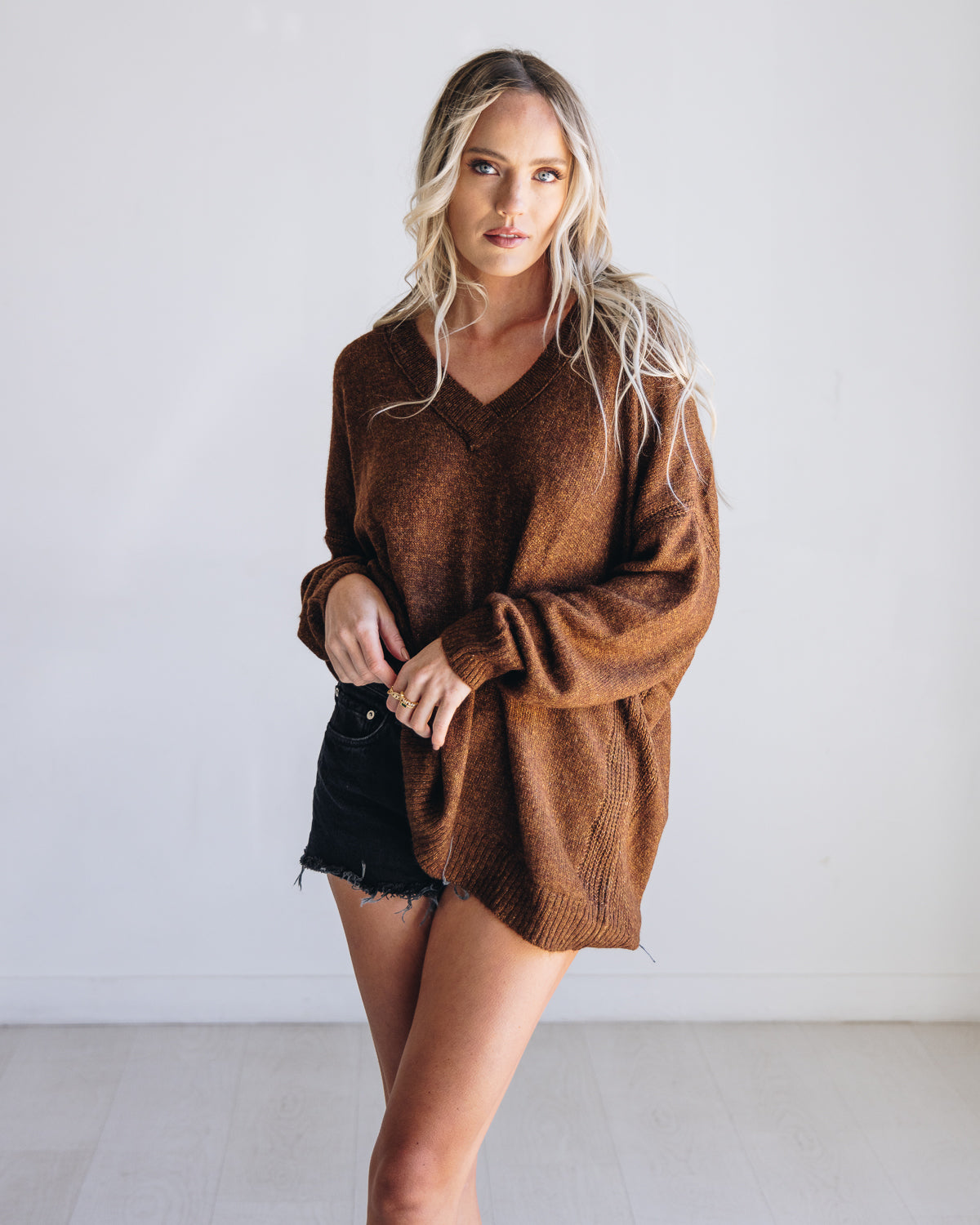 Ozzy Oversized Sweater - Chocolate